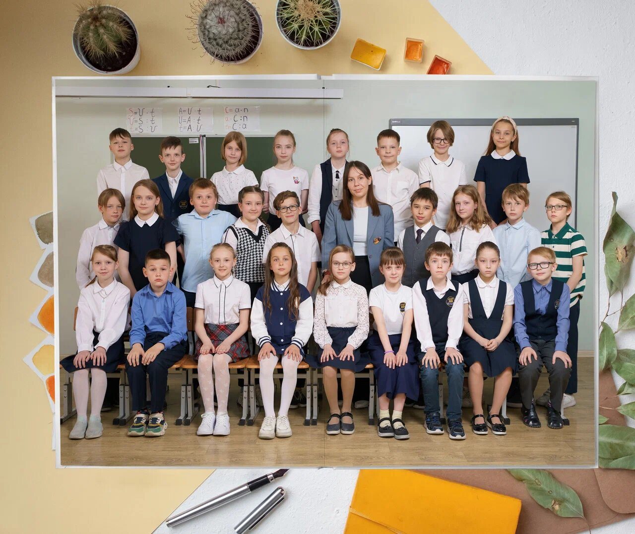 Дизайн 64 — выпускной альбом 4 класса, разворот 3
