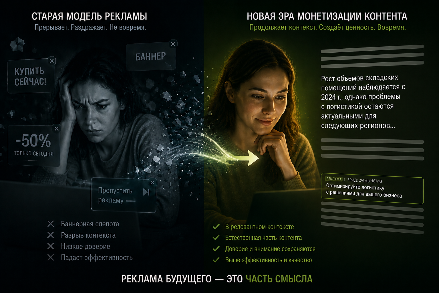 Старая модель рекламы vs новая эра нативного маркетинга
