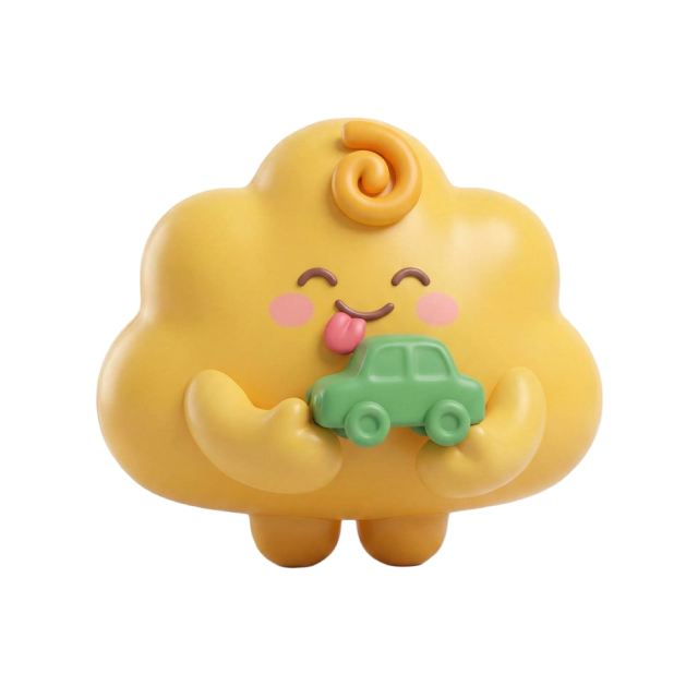 Персонаж с игрушечной машинкой