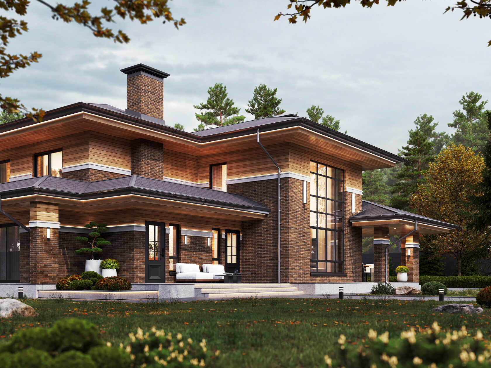 3д визуализация дома, 3д визуализация коттеджа, 3д визуализация виллы, архитектурная визуализация