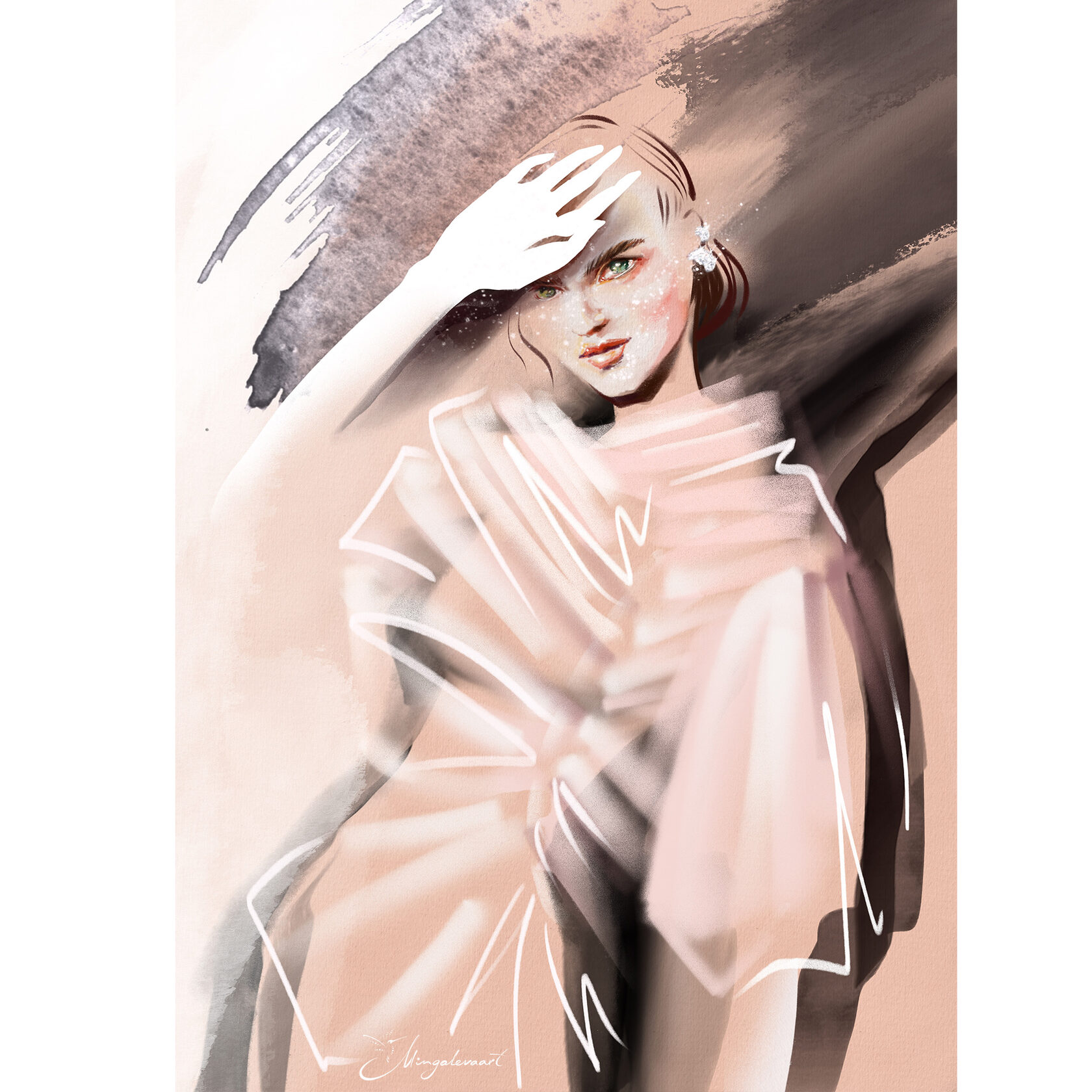 иллюстрация Procreate, модная иллюстрация, Fashion-illustration, mingalevaart