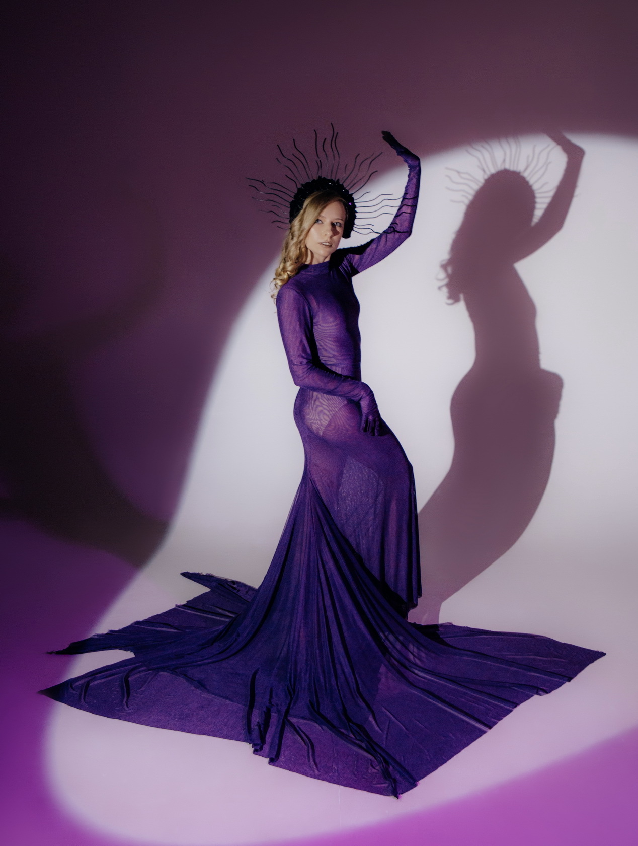 Фиолетовое платье для фотосессий и мероприятий напрокат в Москве