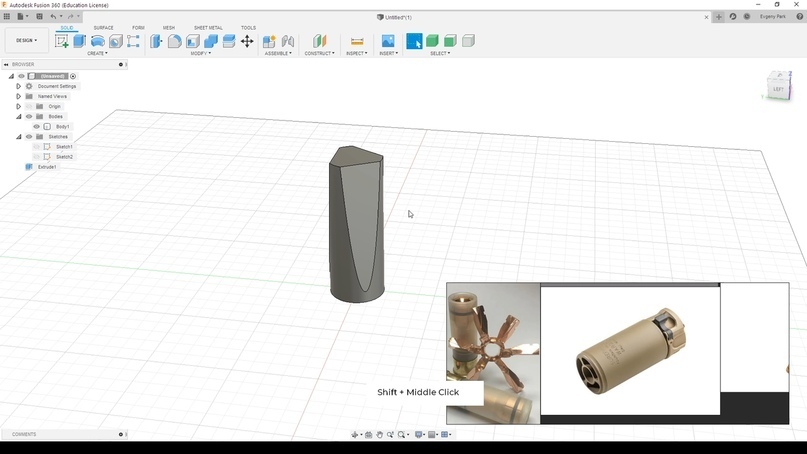 Как во fusion 360 тело перенести в другой проект