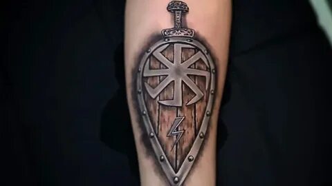 Видео татуировки щит