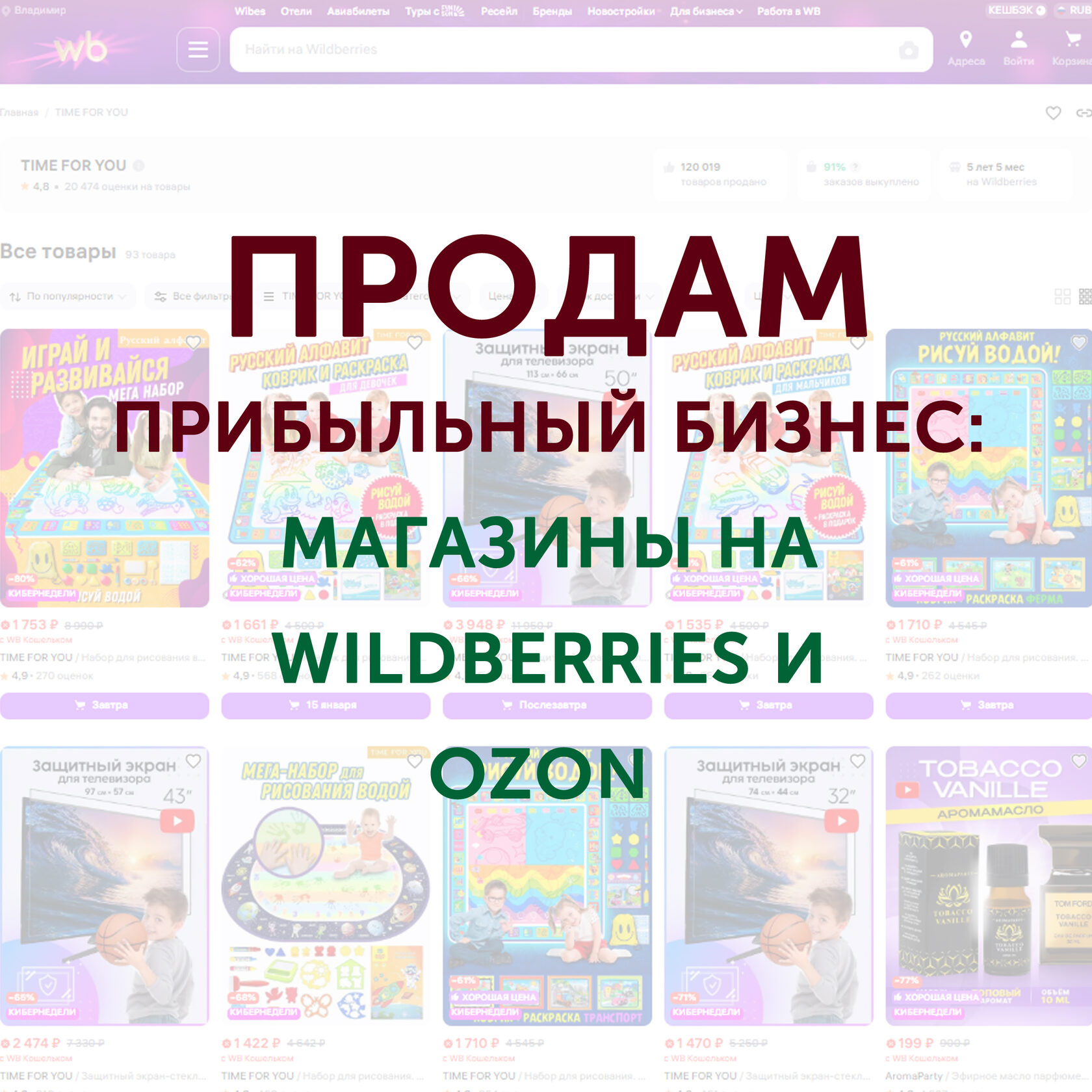 Готовый бизнес магазин на WB