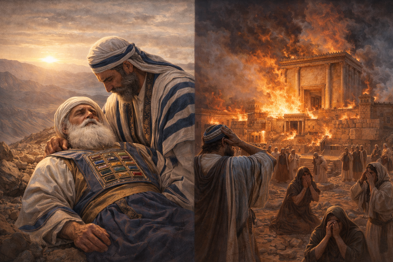 Рош Ходеш Ав, смерть Аарона и разрушение Храма