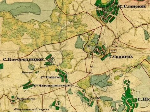 села Сезеново и Сурки на карте Менде