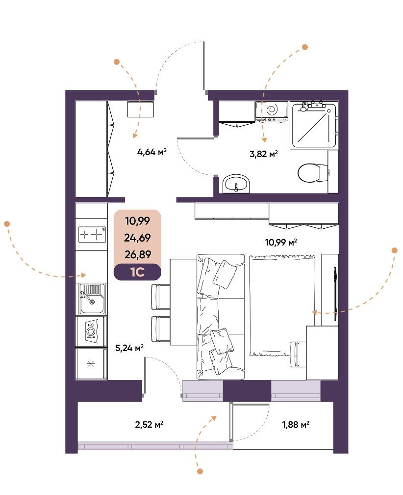 ЖК ПараПарк комфорт-класса, купить студию