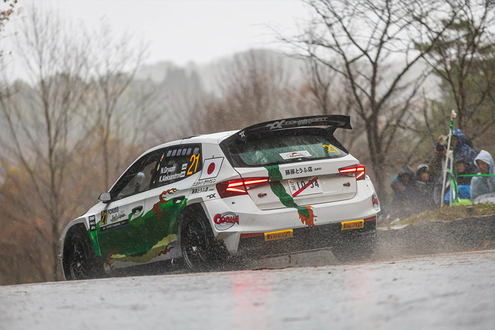 Николай Грязин и Константин Александров, Škoda Fabia RS Rally2, ралли Япония 2023
