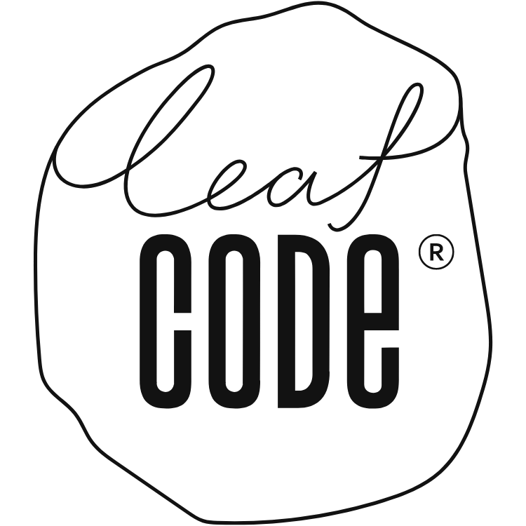 Логотип Leaf Code – символ натуральной заботы о теле и душе