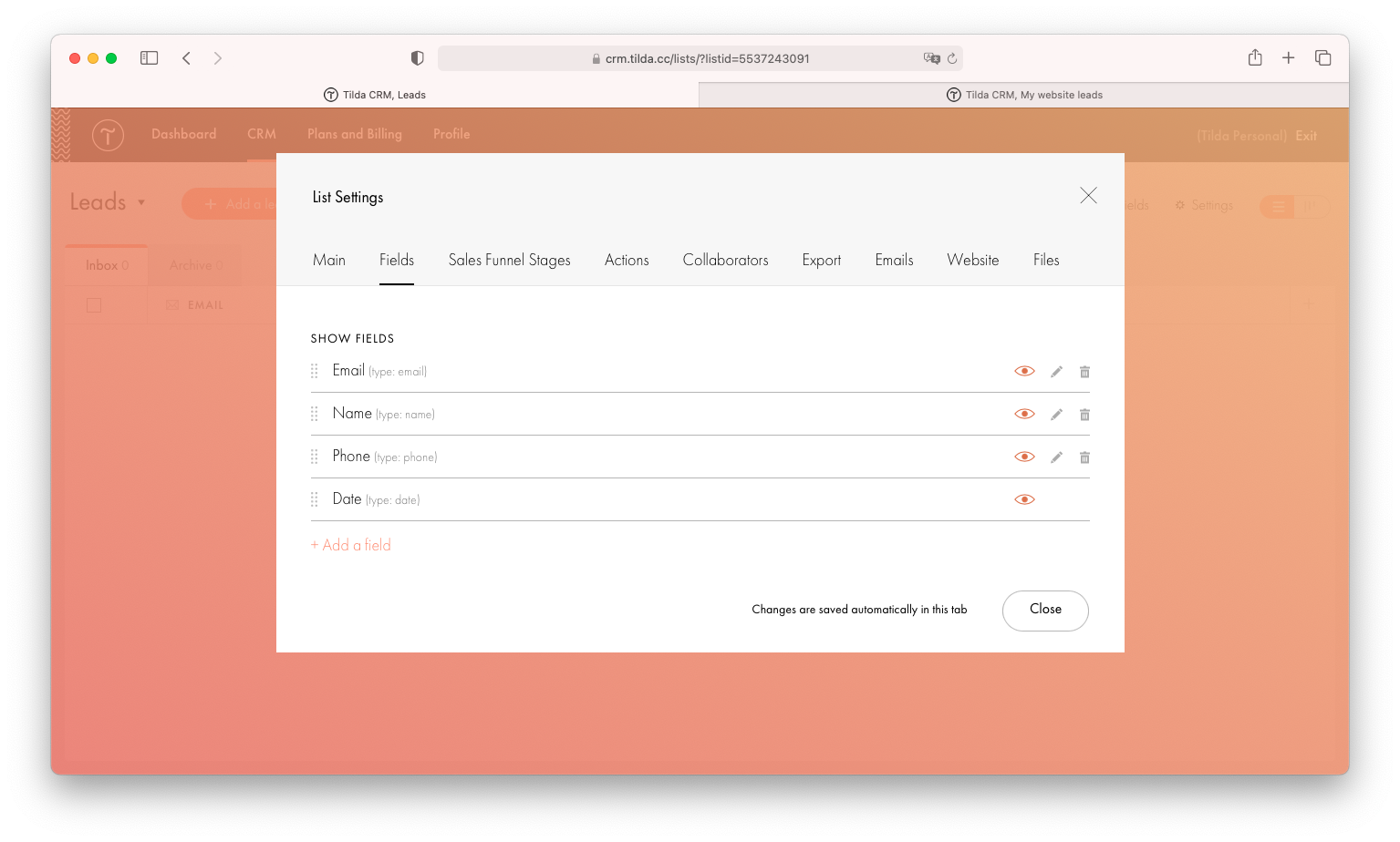 Tilda CRM │ Tilda Help Center