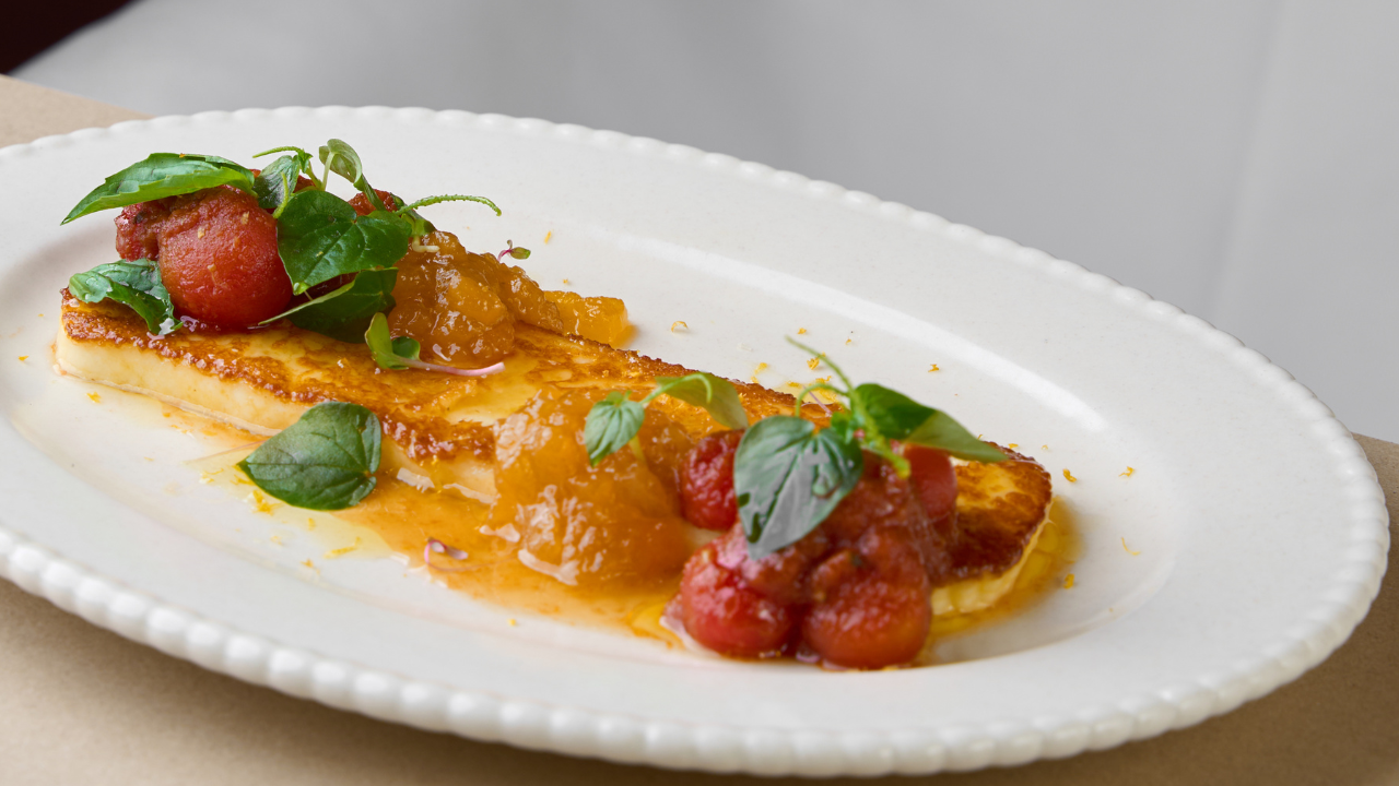 Halloumi Tomatoes and Melon