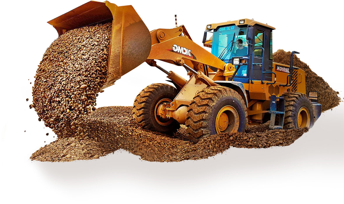 Речной песок и гранитный щебень