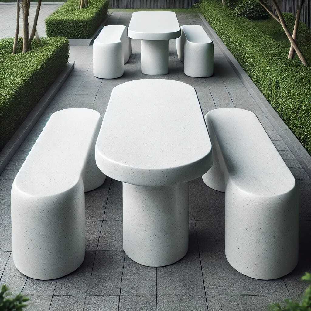 Современные дизайнерские решения с мафами из композитного мрамора