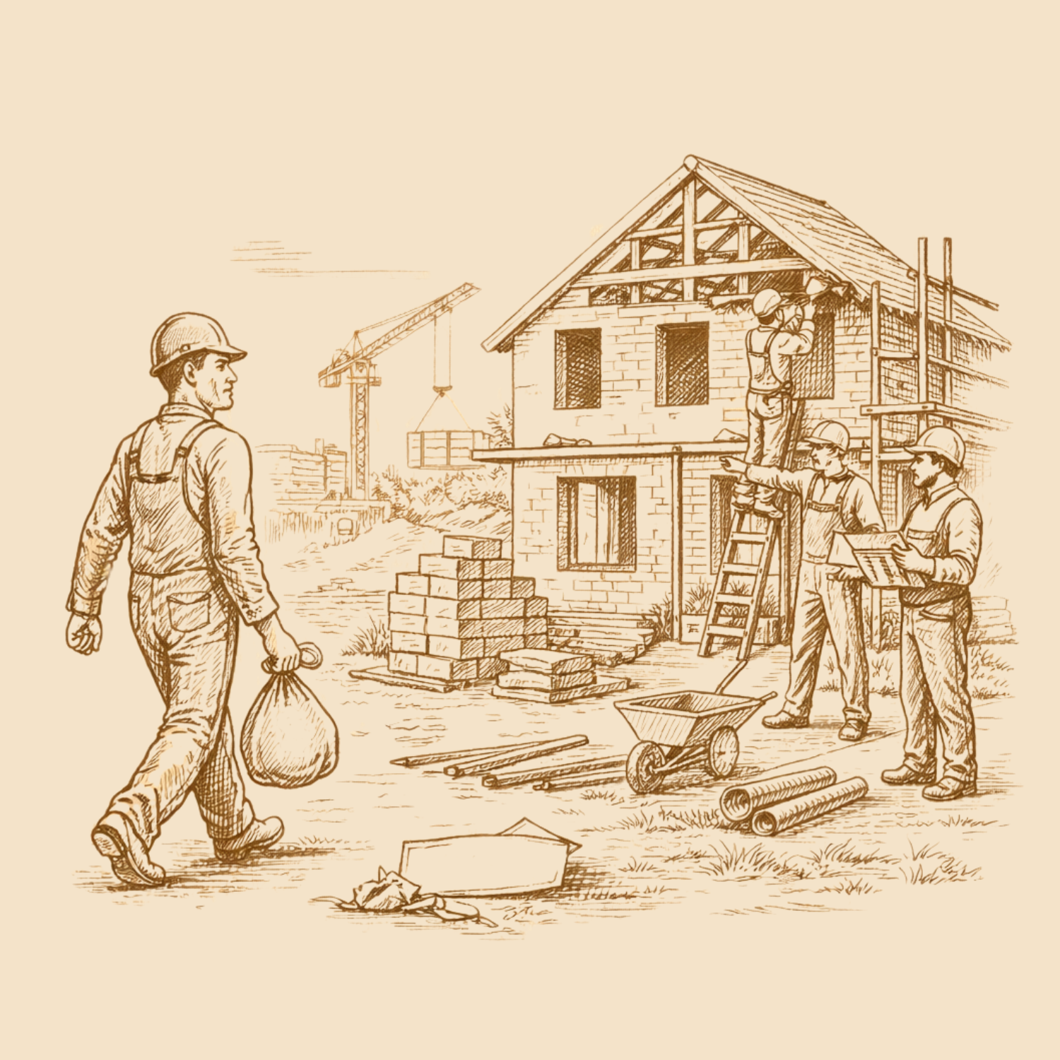 Подрядчики на стройке