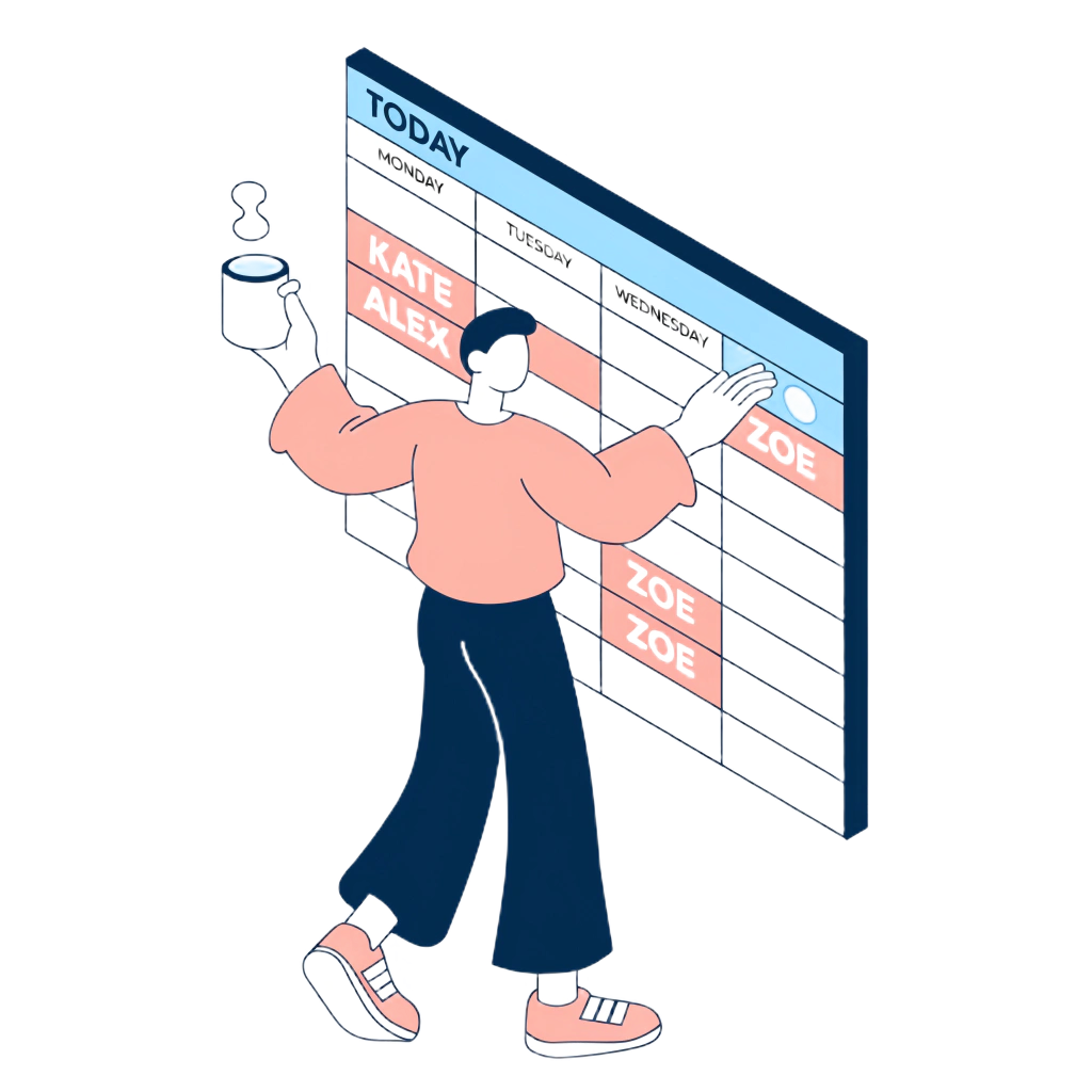 Менеджер согласует заявки на отпуск в системе