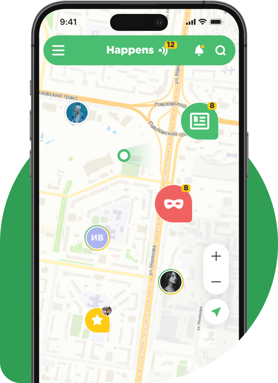 Happens — новостная развлекательная социальная сеть