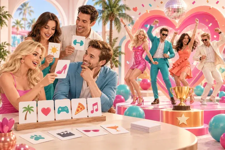 Тематическая иллюстрация к игре Барби и Кены