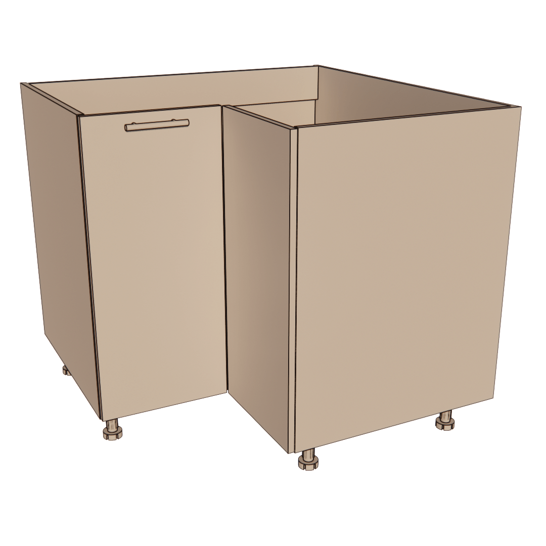 Нижний кухонный угловой шкаф с распашными фасадами для проектирования ...