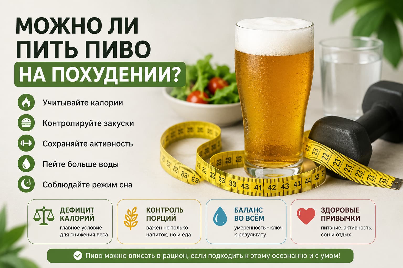 Можно ли пить пиво при похудении