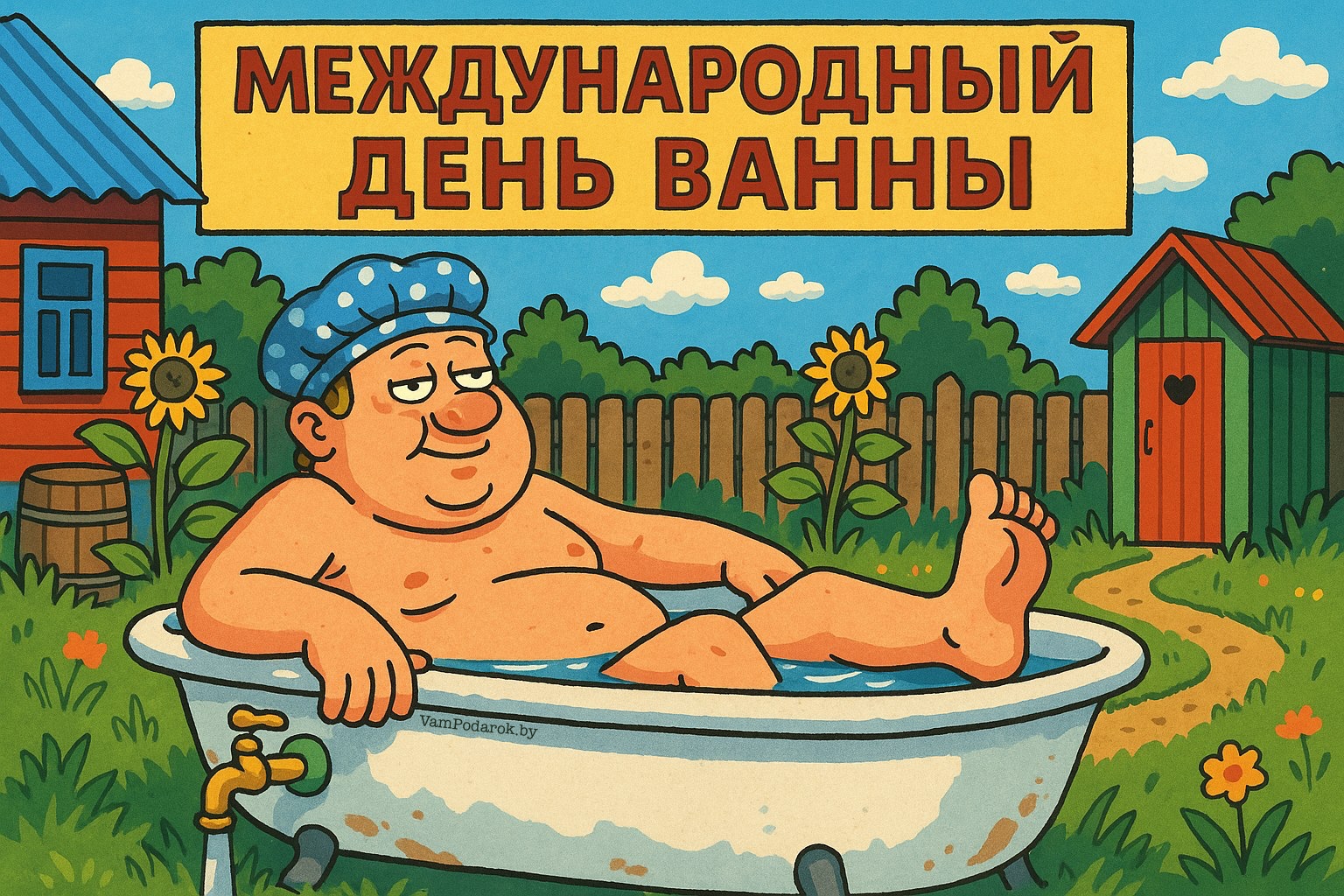 Международный день ванны – открытка