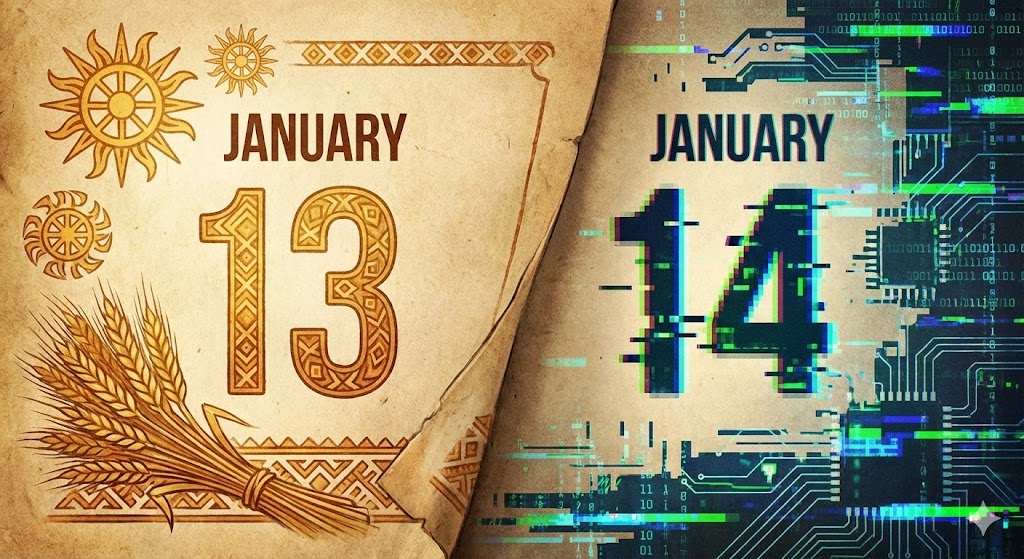 Старый Новый год 14 января соединение прошлого и будущего.