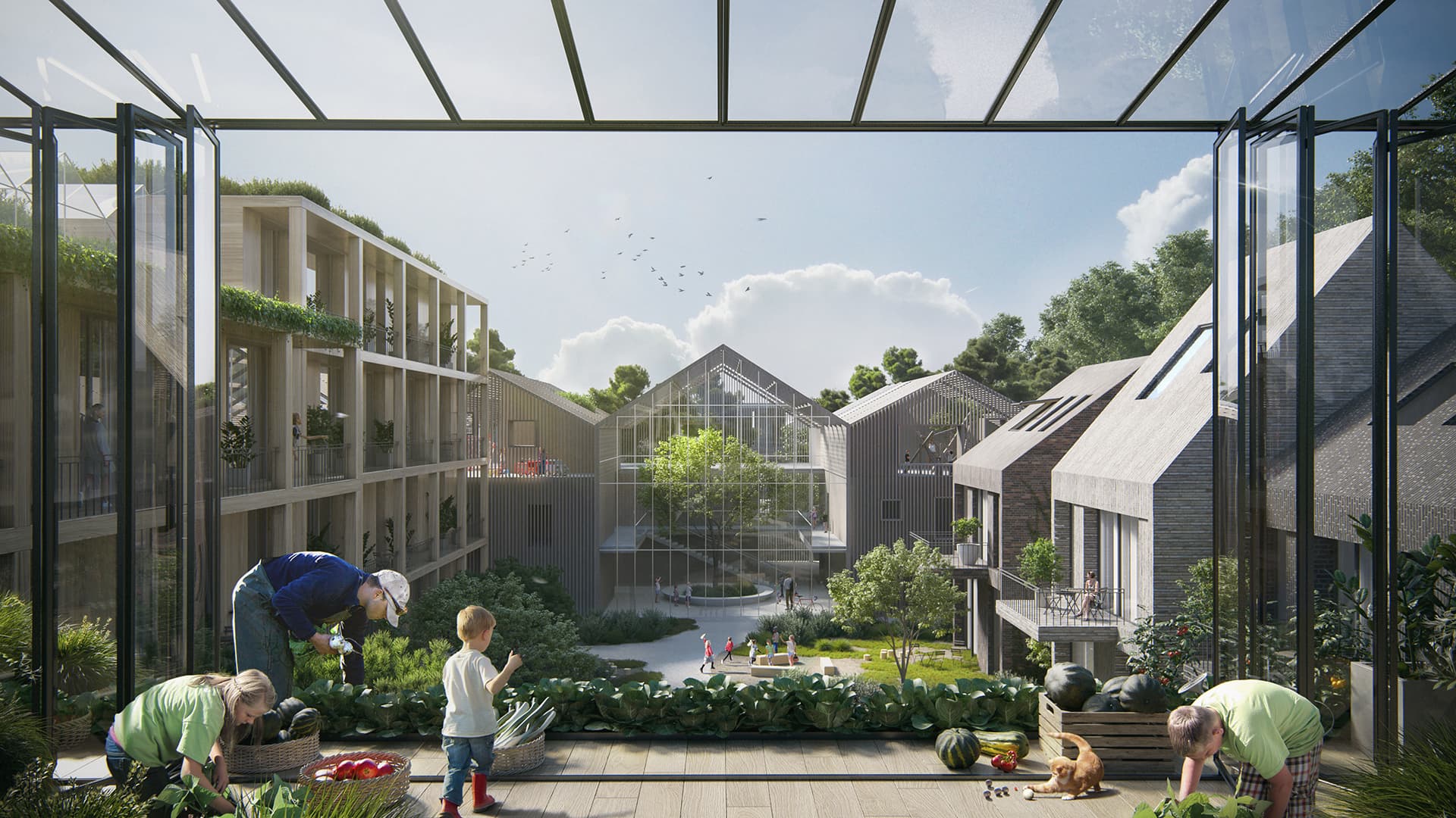  Courtyard House in Náchod by Vesna Visual. Architecture Visualisation