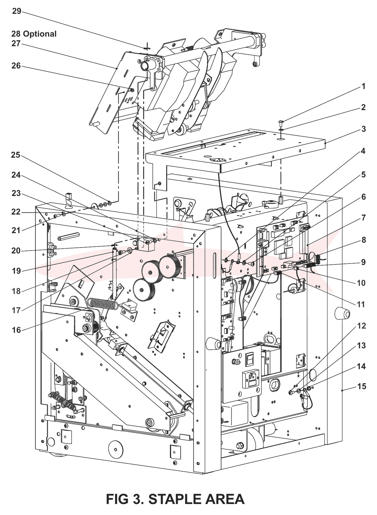 Morgana BookMaster Pro Fig 3 Staple Area — схема деталей
