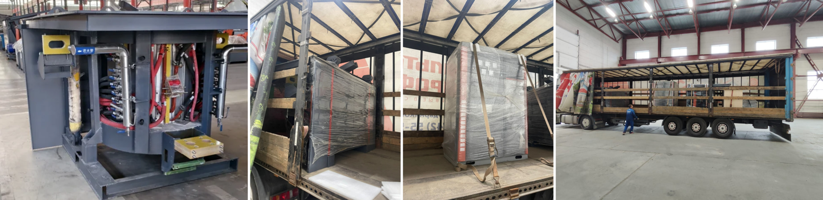 Отгрузка индукционной плавильной печи со склада в Екатеринбурге