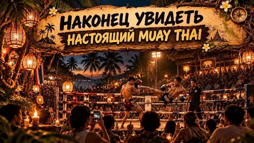 Вечерний турнир Muay Thai на Самуи с боями на тайском ринге