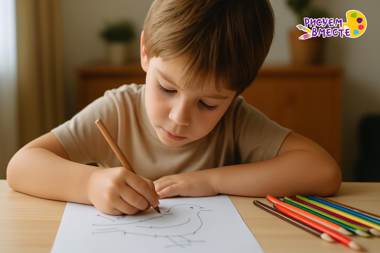 Рисование по точкам для детей