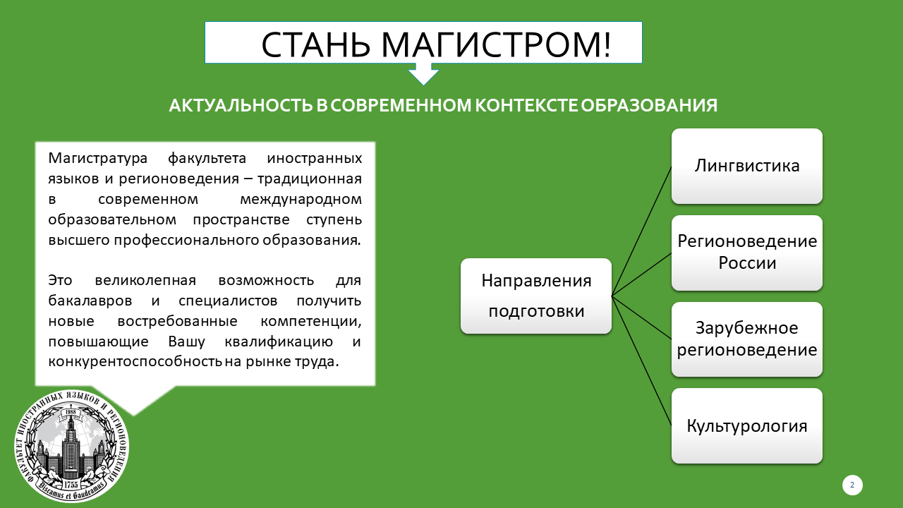 Факультет иностранных языков и регионоведения