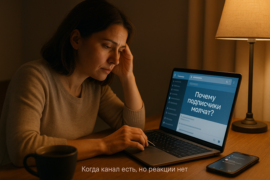 Почему подписчики не реагируют на посты психолога в Telegram