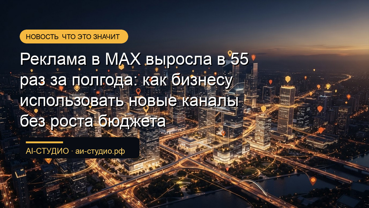 Реклама в MAX выросла в 55 раз за полгода: как бизнесу использовать новые каналы без роста бюджета