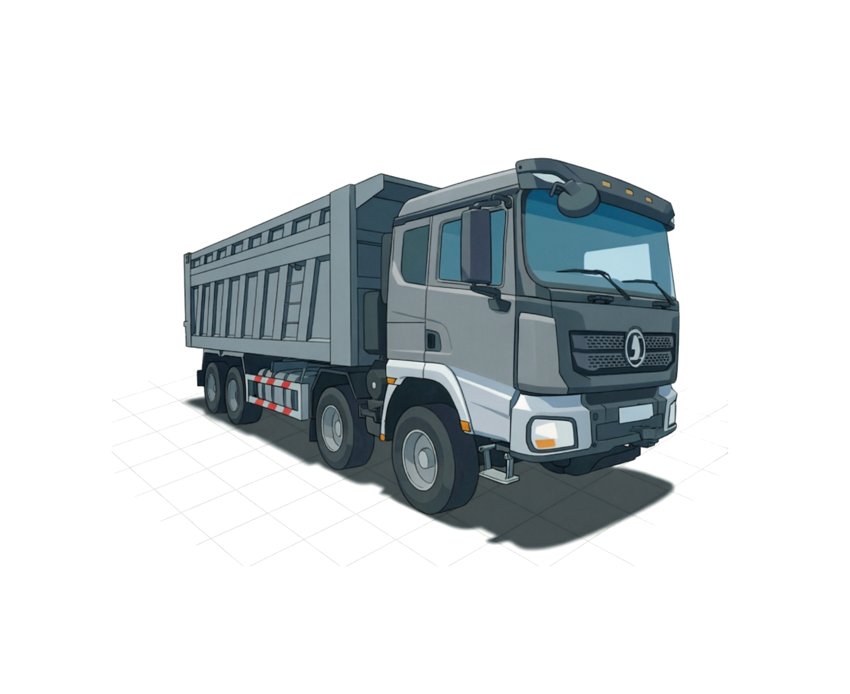 4-осный самосвал SHACMAN SX3318 X3000 8x4 для вывоза грунта и строительных отходов