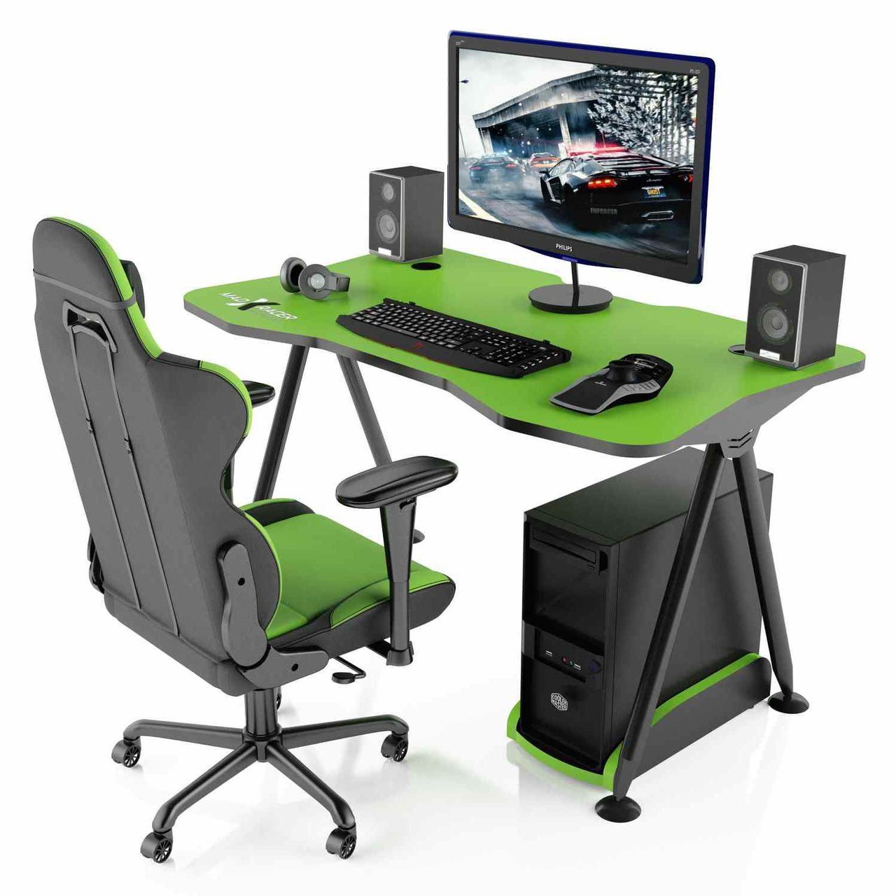 Компьютерный стол для геймера MADXRACER Gaming Desk gtt12/r