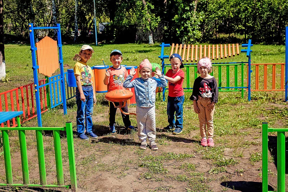 Фото детских площадок в детском саду