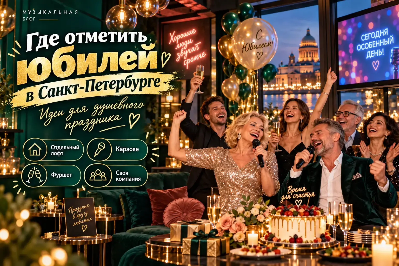 Где отметить юбилей в Санкт-Петербурге: идеи для праздника