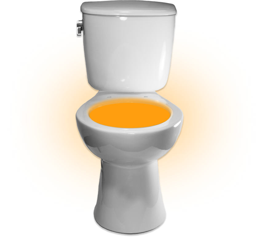 оранжевая подсветка в унитазе