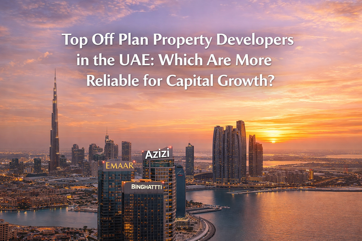 off plan developers uae, best off plan developer uae, uae off plan property developers, emaar off plan property, binghatti off plan investment, azizi off plan projects, uae real estate developers