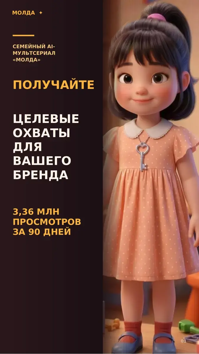 Обложка семейного AI-мультсериала Молда