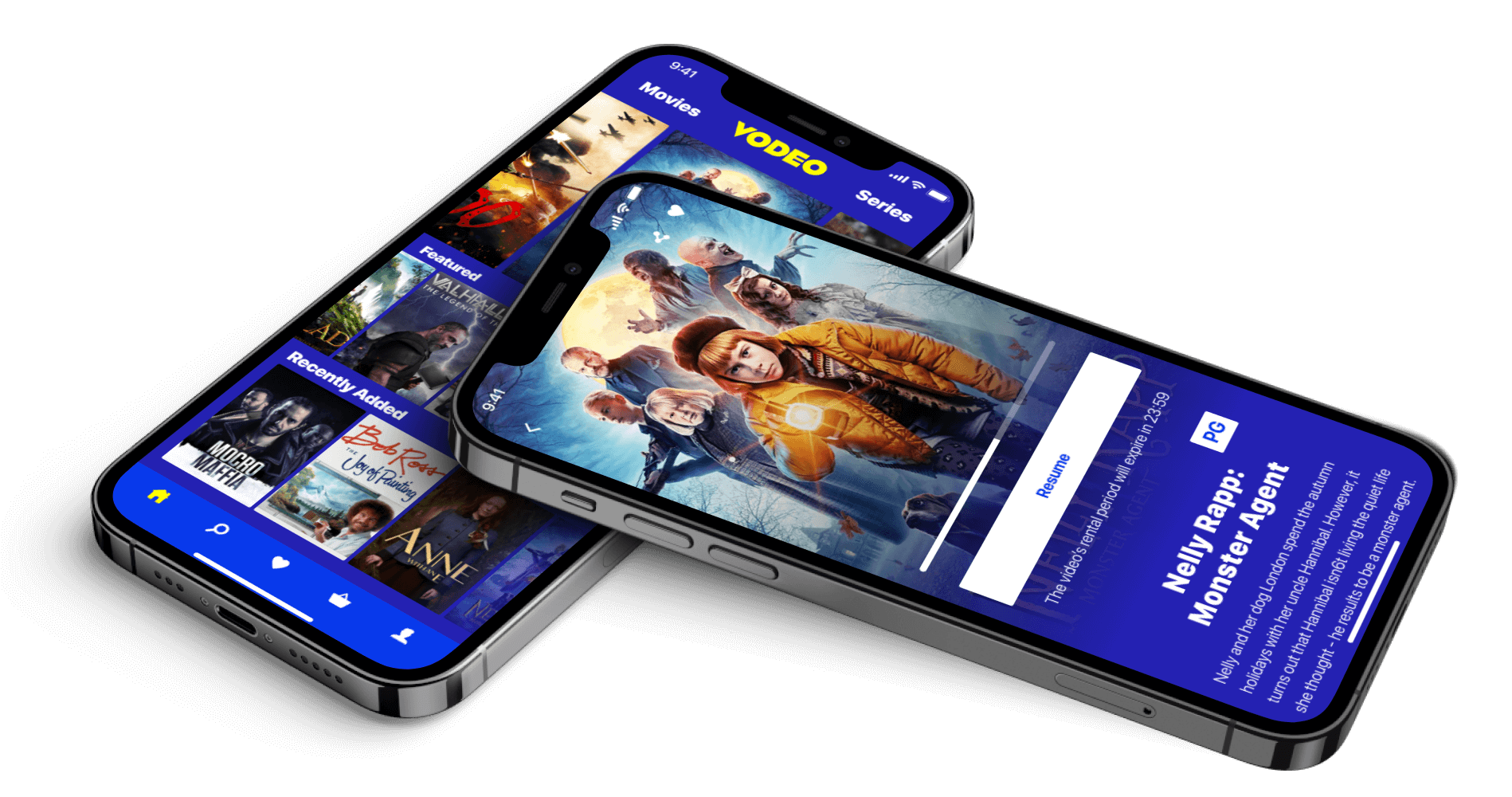 Интерфейс Vodeo на экране смартфона