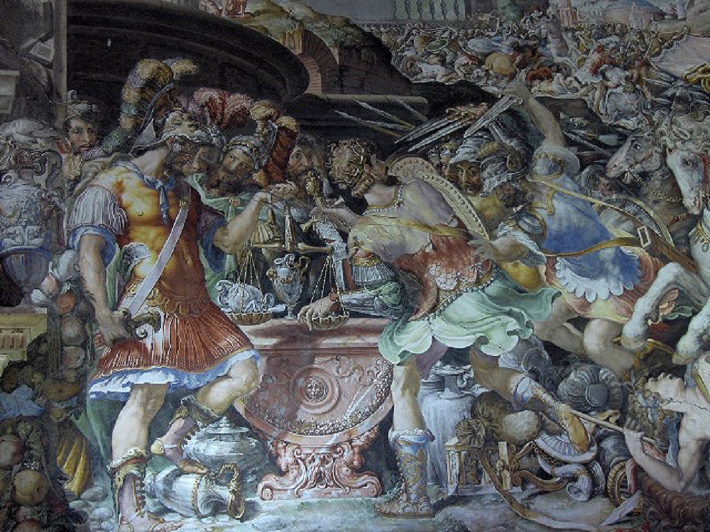 Италия. Фреска Джорджо Вазари