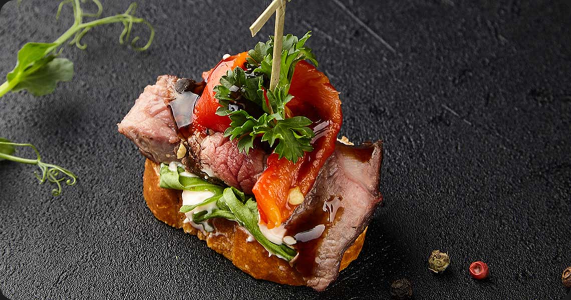 фурсет канапе с говядиной