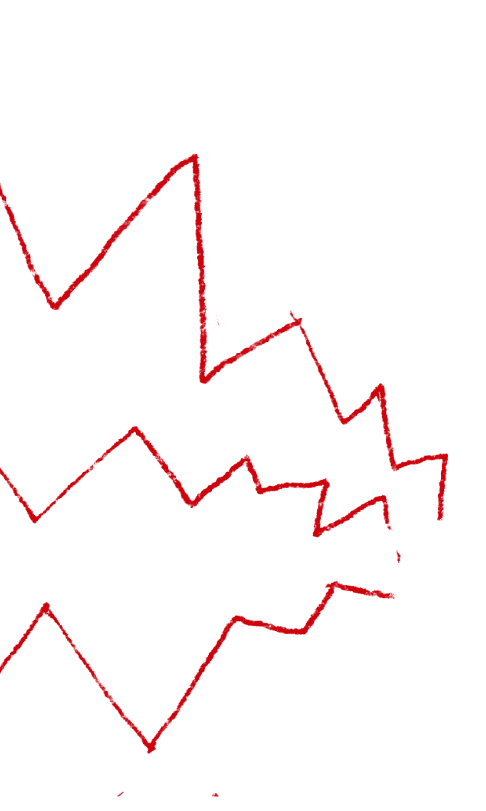 красные линии-зигзаги