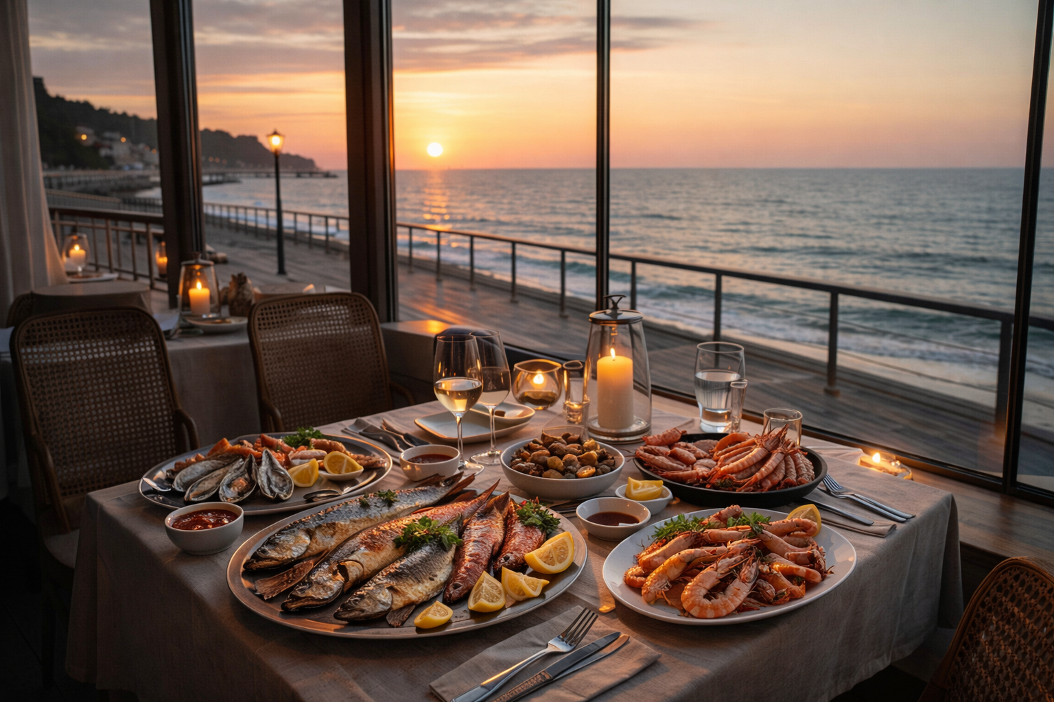 Балтийская рыба и морепродукты, уютная атмосфера