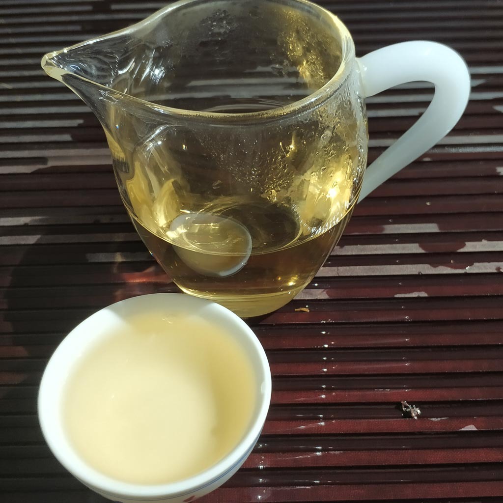 Aged Tieguanyin leaves in a ceramic jar