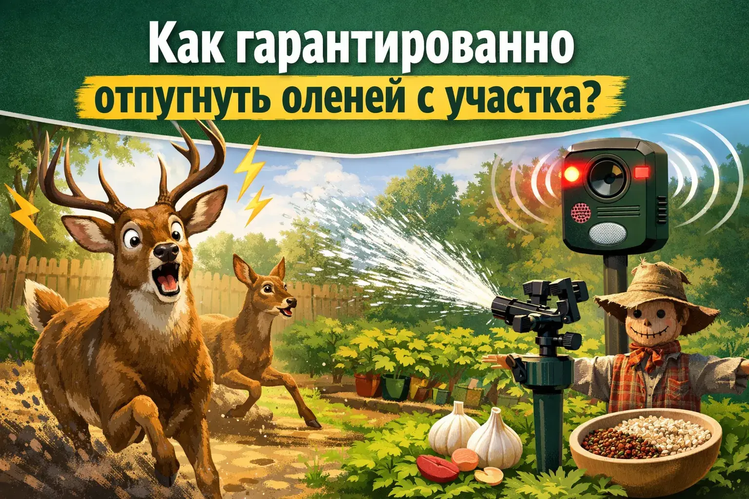 Отпугнуть оленей с участка