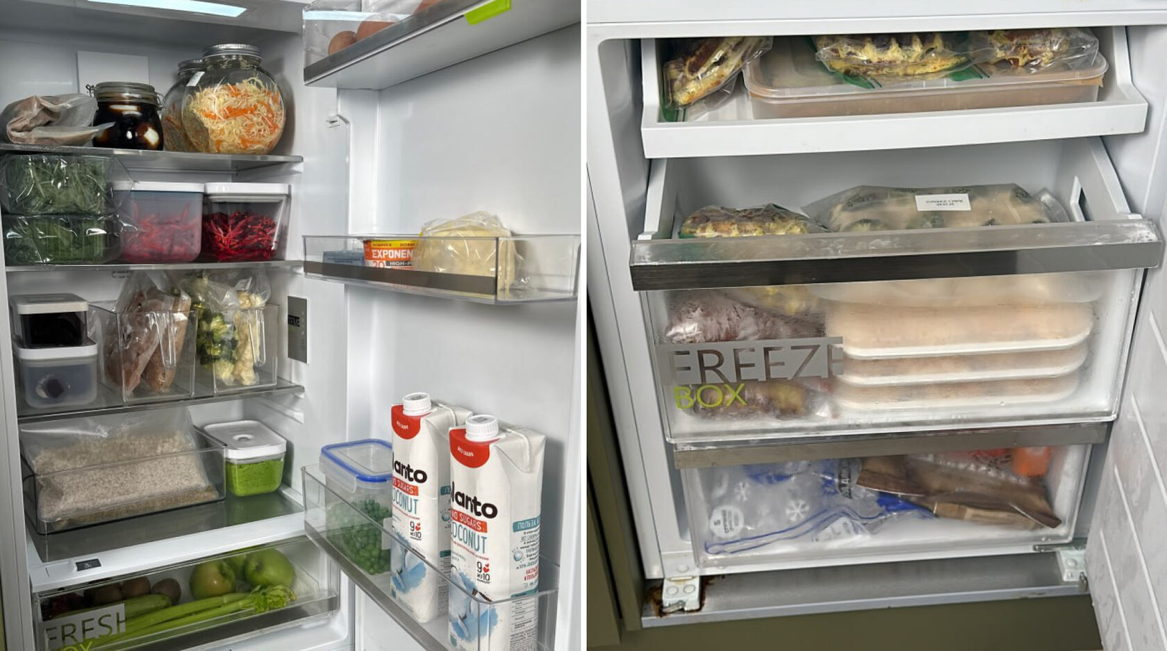 Примеры хранения заготовок в холодильнике и морозилке