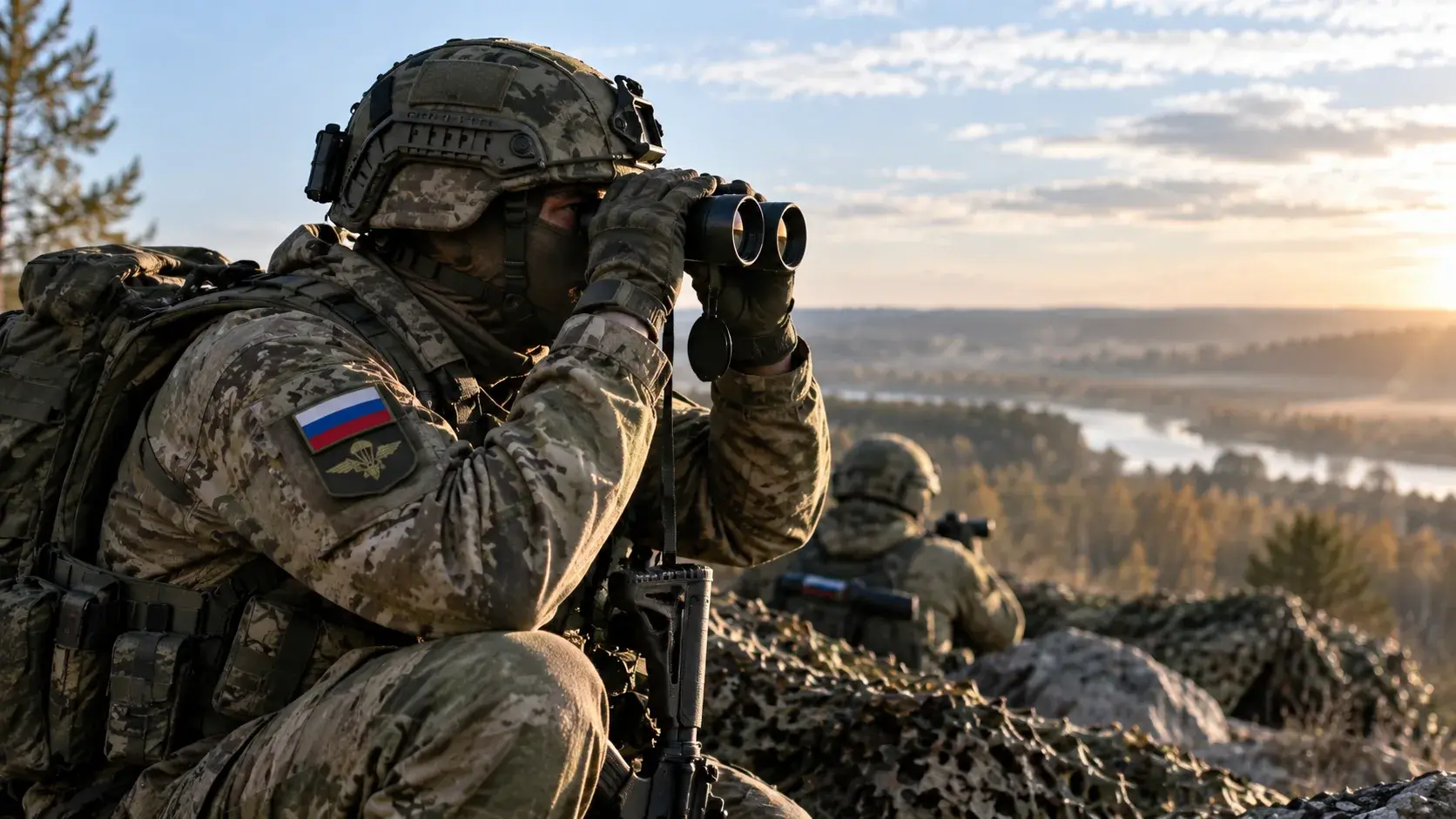 Военнослужащий разведывательного направления на учебной подготовке